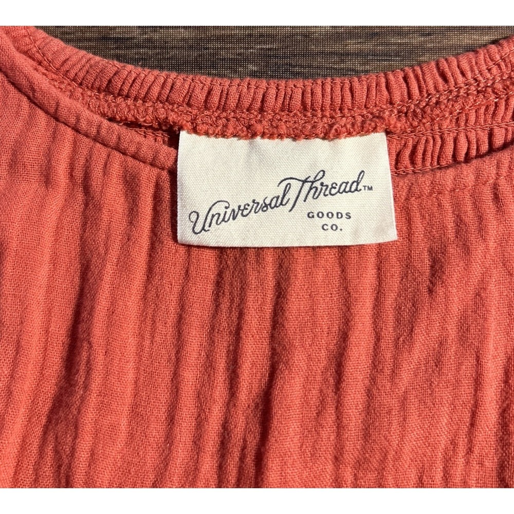 Universal Thread  3/4 Balloon Sleeve Long Dress Coral Size M Cottage Core - Picture 7 of 10